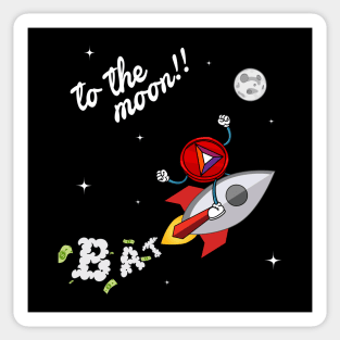 BAT to the moon !! Sticker